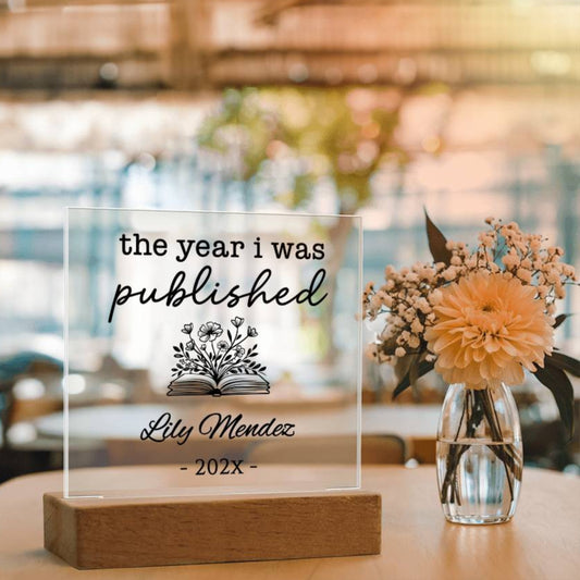 Personalized Author Plaque, The Year I Was Published, Custom Published Author Gift, New Writer Keepsake, Bestselling Book, Literary Gift