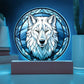 Winter Wolf LED Light Plaque and Ornament