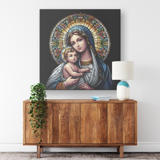 Virgin Mary Baby Jesus Canvas