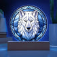 Winter Wolf LED Light Plaque and Ornament