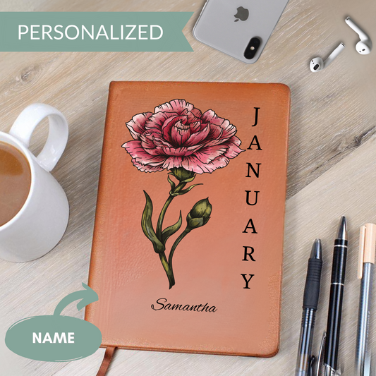 Birth Flower Personalized Journal
