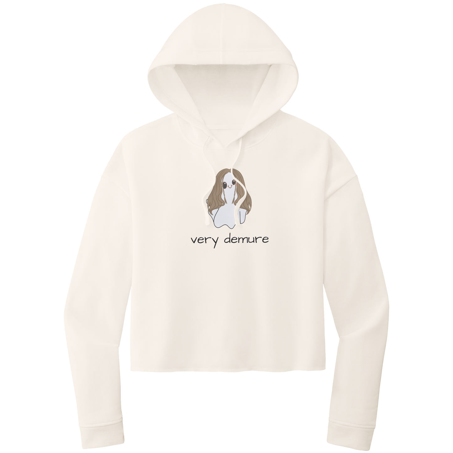 Demure Ghost Croptop Hoodie