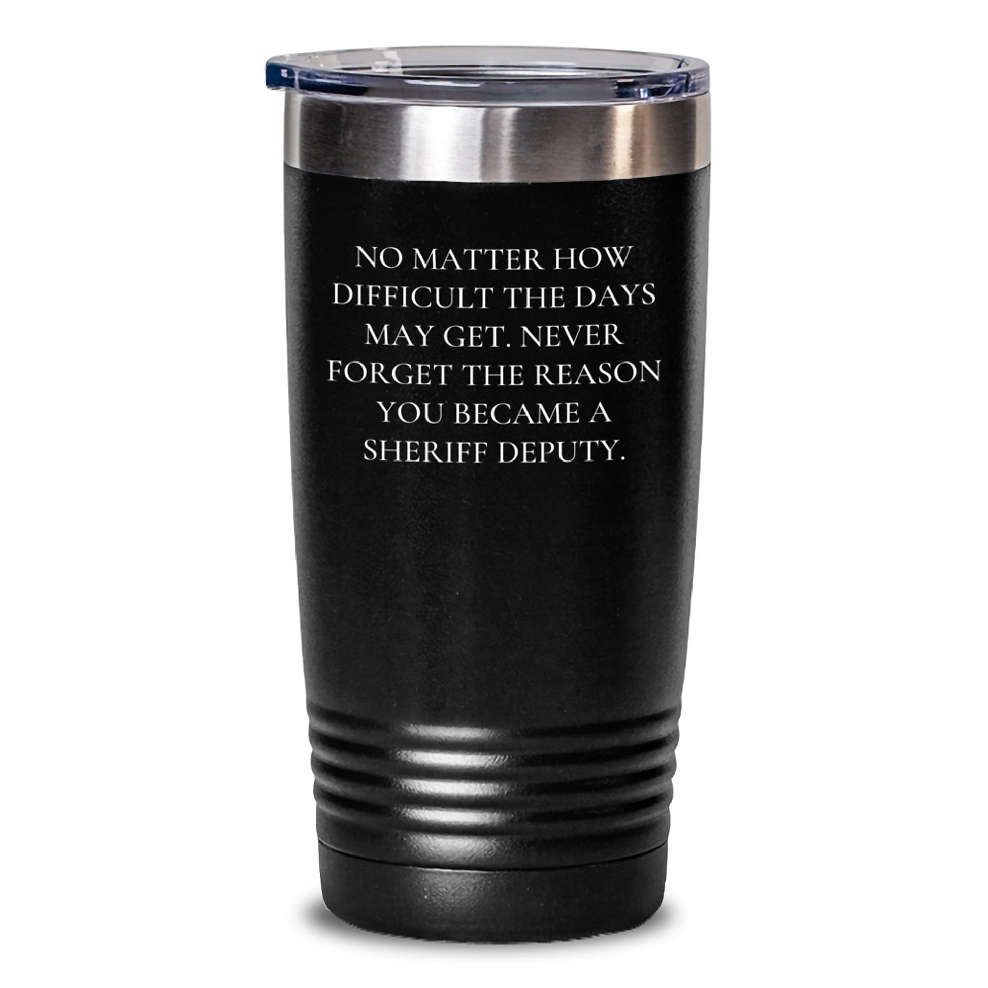 Sheriff Deputy Gifts from Friends - Inspirational Christmas Unique Gifts for Sheriff Deputy - Funny Tumbler for Men, Women, Coworkers, Family - Main