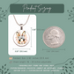 Watercolor Bunny Necklace or Keychain, Cute Easter Bunny Jewelry, Rabbit Pendant for Teen Girl, Easter Basket Stuffer Gift