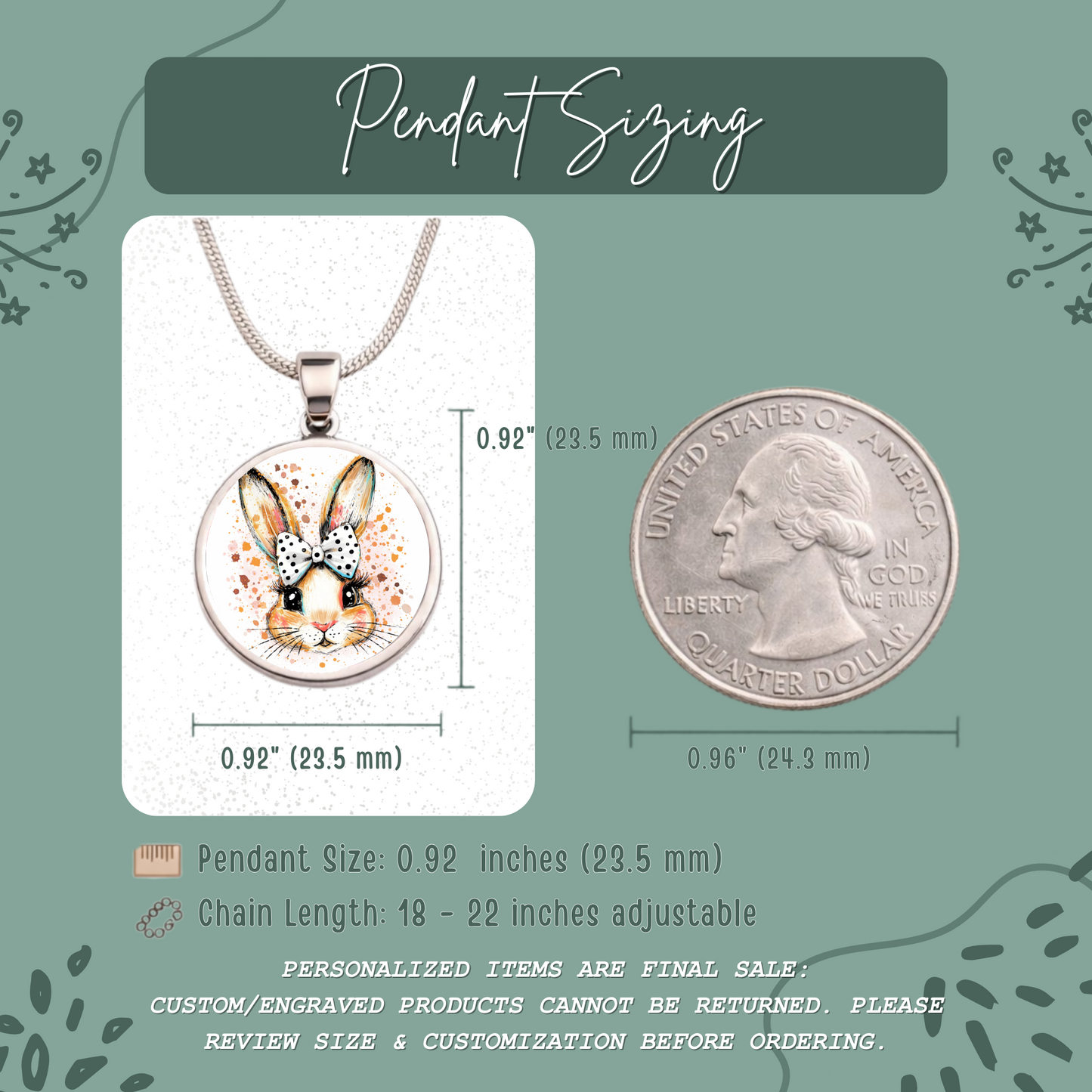 Watercolor Bunny Necklace or Keychain, Cute Easter Bunny Jewelry, Rabbit Pendant for Teen Girl, Easter Basket Stuffer Gift