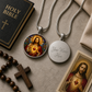 Sacred Heart of Jesus Necklace or Keychain, Catholic Necklace, Christian Jewelry, Religious Keepsake Gift