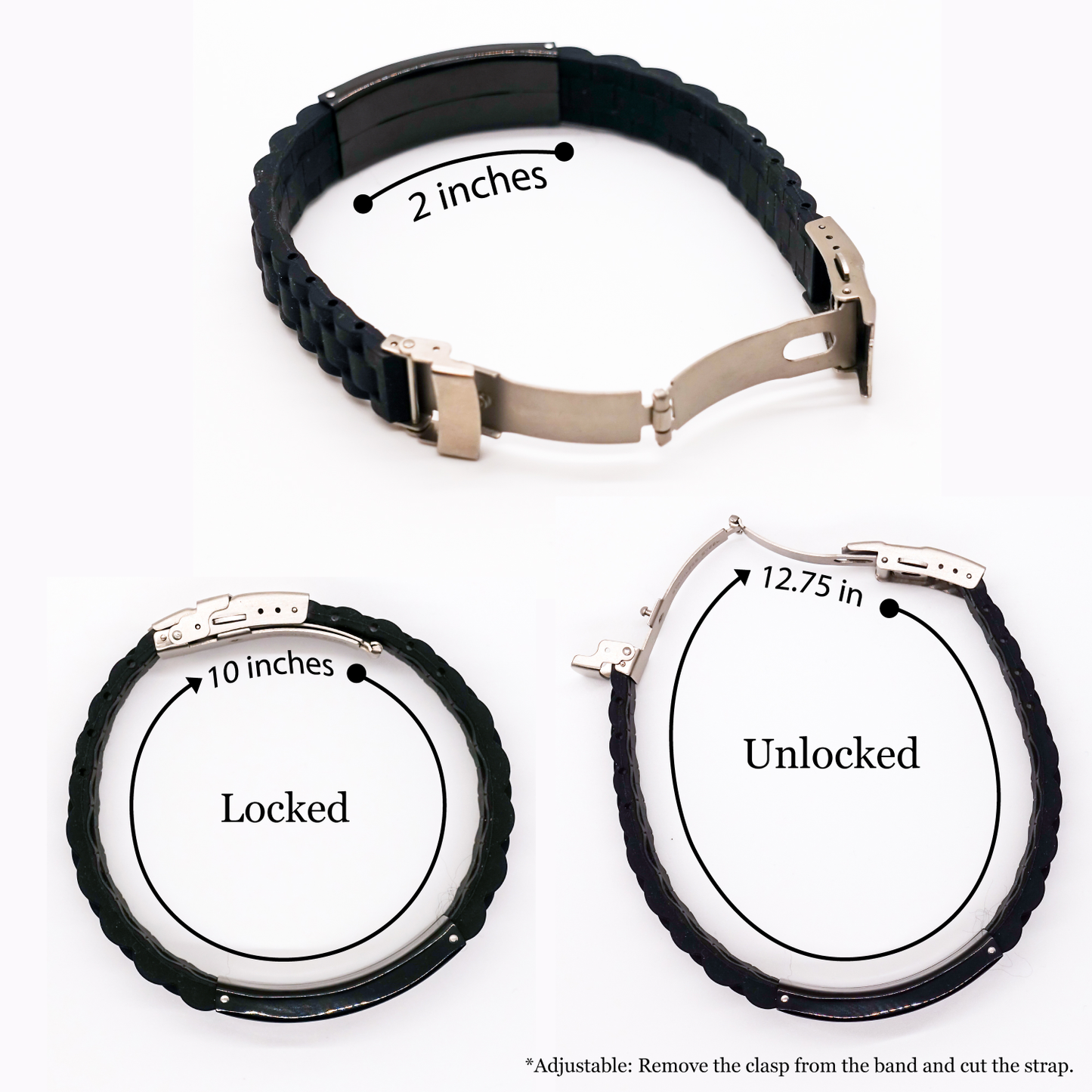 Interior Designer Gifts from Friends - Funny Quote Inspiration for Mom's Day - Glide lock Clasp Adjustable Silicone Silver Black Stainless Steel Jewelry for Her - Image 4