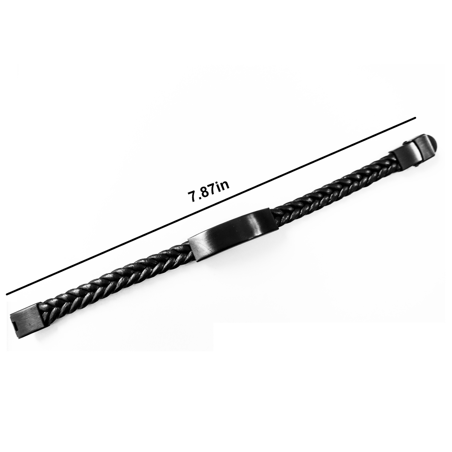 Funny Labrador Retriever Dog Gifts from Men for Dad's Special Day - Interlaced Leather Bracelet, Stainless Steel Engraved 'I Love My Labrador Retriever. People, Not So Much.' Quote, 7.87 inches Long - Image 2