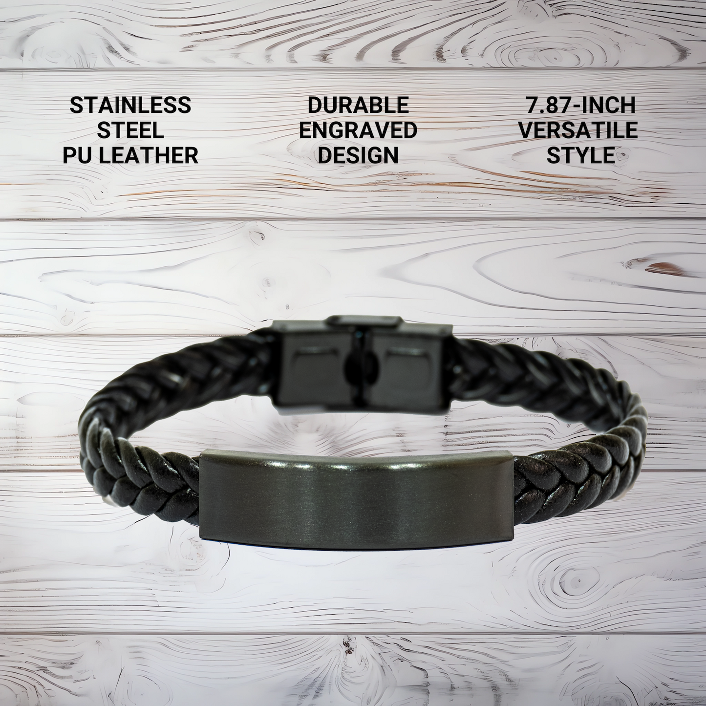 Funny Postal Worker Gifts, I'm A Retired Postal Worker. I Have Stories, Interlaced Leather Bracelet for Men, Women, Coworkers, Family - Father's Day Unique Gifts from Friends - Image 3