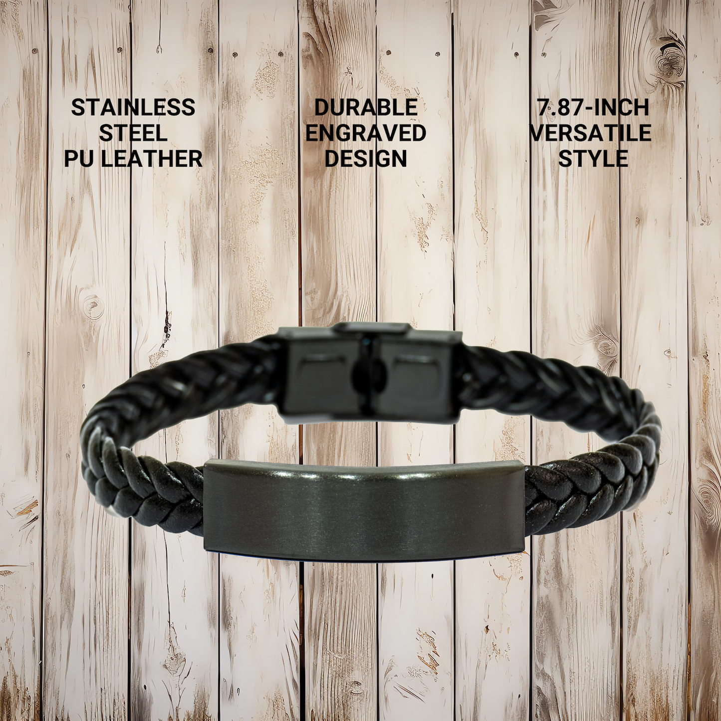 Funny Postal Worker Gifts, I'm A Retired Postal Worker. I Have Stories, Interlaced Leather Bracelet for Men, Women, Coworkers, Family - Father's Day Unique Gifts from Friends - Image 4