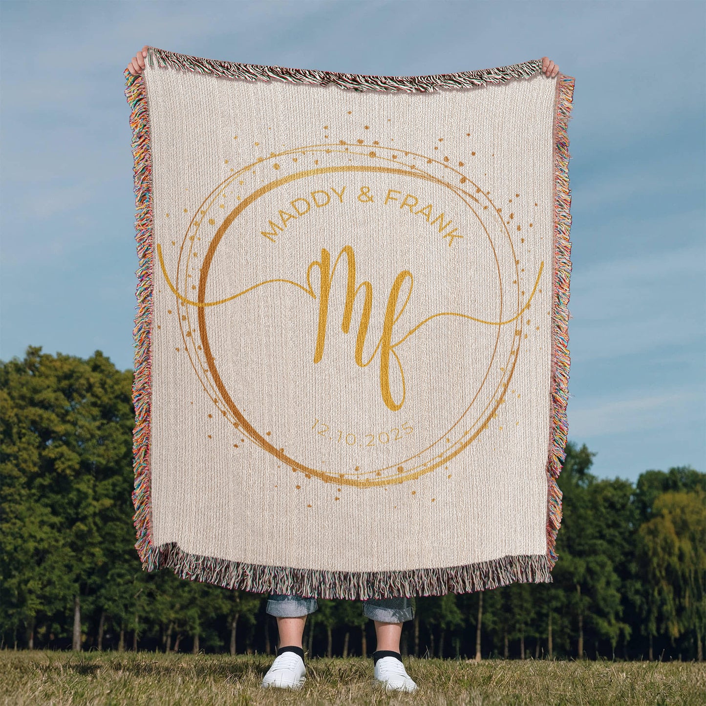 Custom Initial Throw Blanket