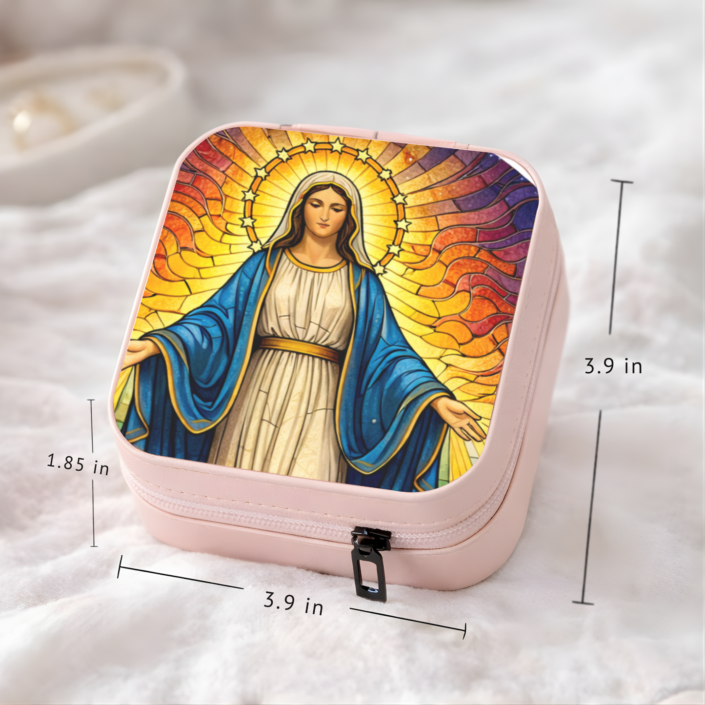 Our Lady of Grace Necklace or Keychain, Blessed Virgin Mary Catholic Jewelry, Marian Faith Pendant Gift
