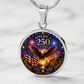 America 250 Years Necklace or Keychain Stained Glass Style Patriotic USA Eagle Commemorative Limited Edition