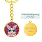 Cute Bunny Necklace or Keychain, Pink Leopard Bunny Jewelry, Kawaii Rabbit Pendant for Teen Girl, Easter Basket Stuffer Gift