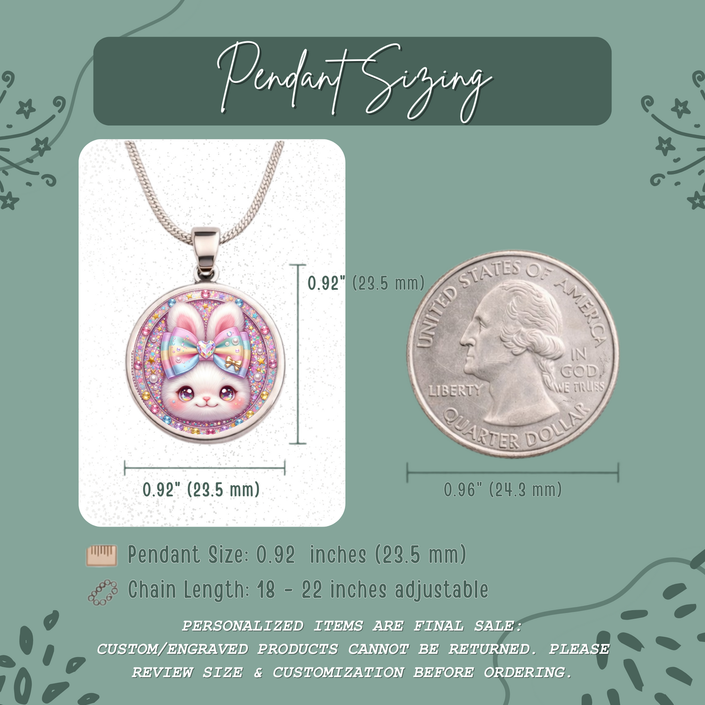 Cute Bunny Necklace or Keychain, Kawaii Easter Bunny Jewelry, Sparkle Rabbit Pendant for Teen Girl, Easter Basket Stuffer Gift