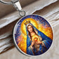 Immaculate Heart of Mary Necklace or Keychain, Catholic Marian Jewelry, Blessed Virgin Mary Pendant, Christian Faith Gift
