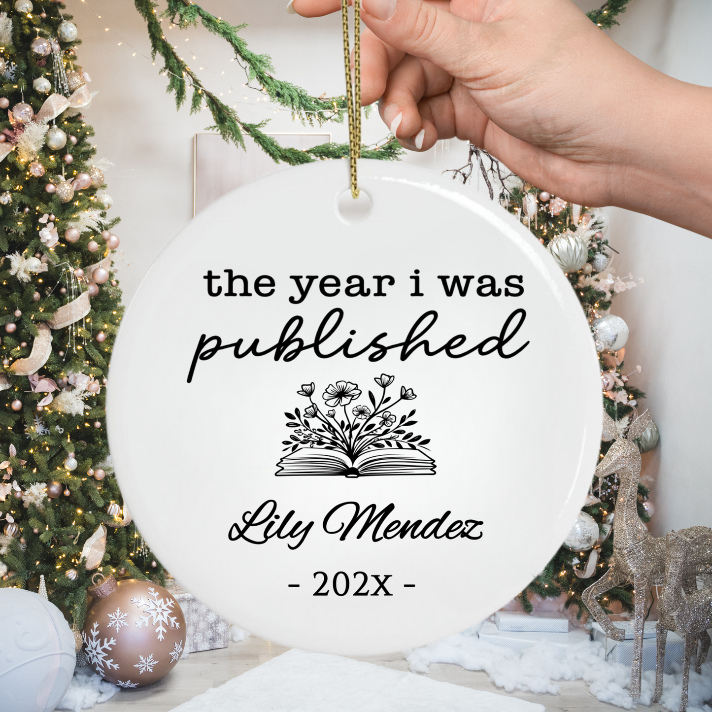 Personalized Author Ornament, The Year I Was Published, Custom Published Author Gift, New Writer Christmas Ornament Keepsake, Bestselling