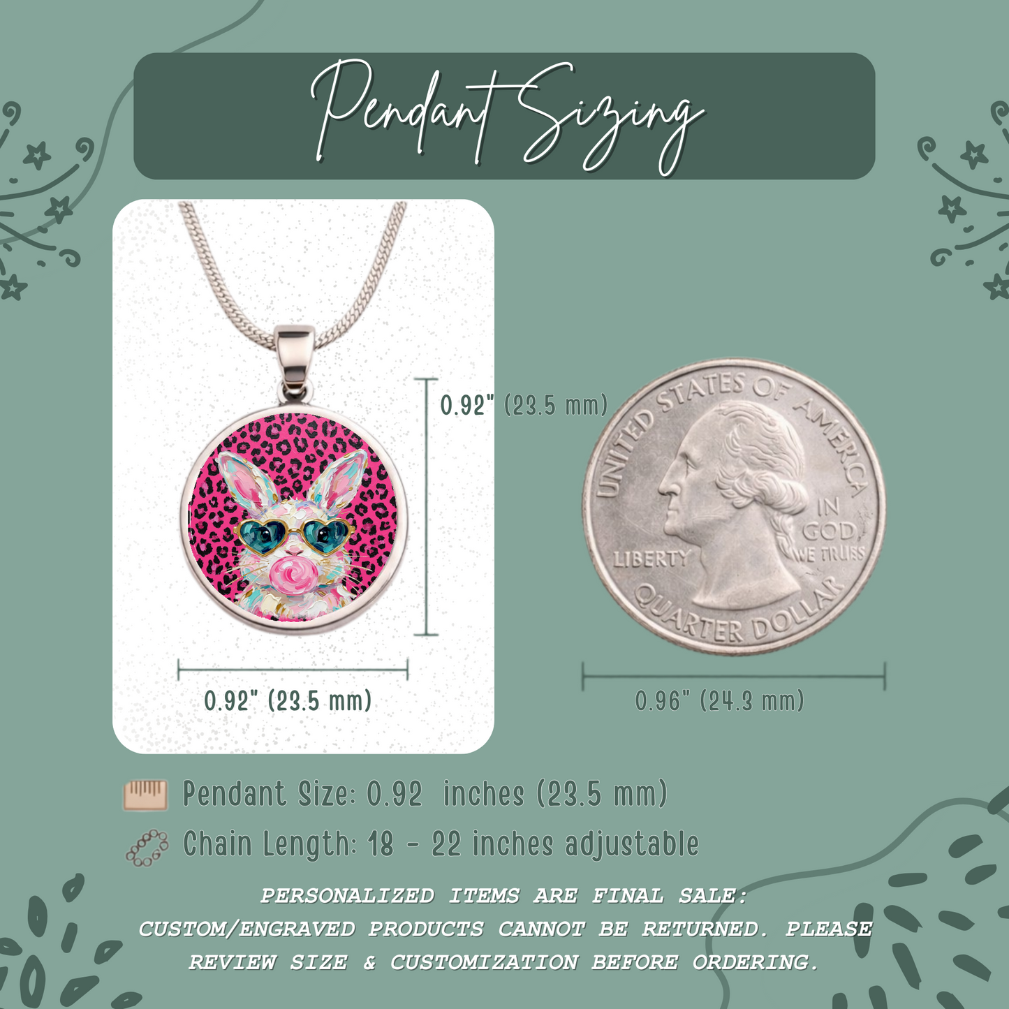 Cute Bunny Necklace or Keychain, Pink Leopard Bunny Jewelry, Kawaii Rabbit Pendant for Teen Girl, Easter Basket Stuffer Gift