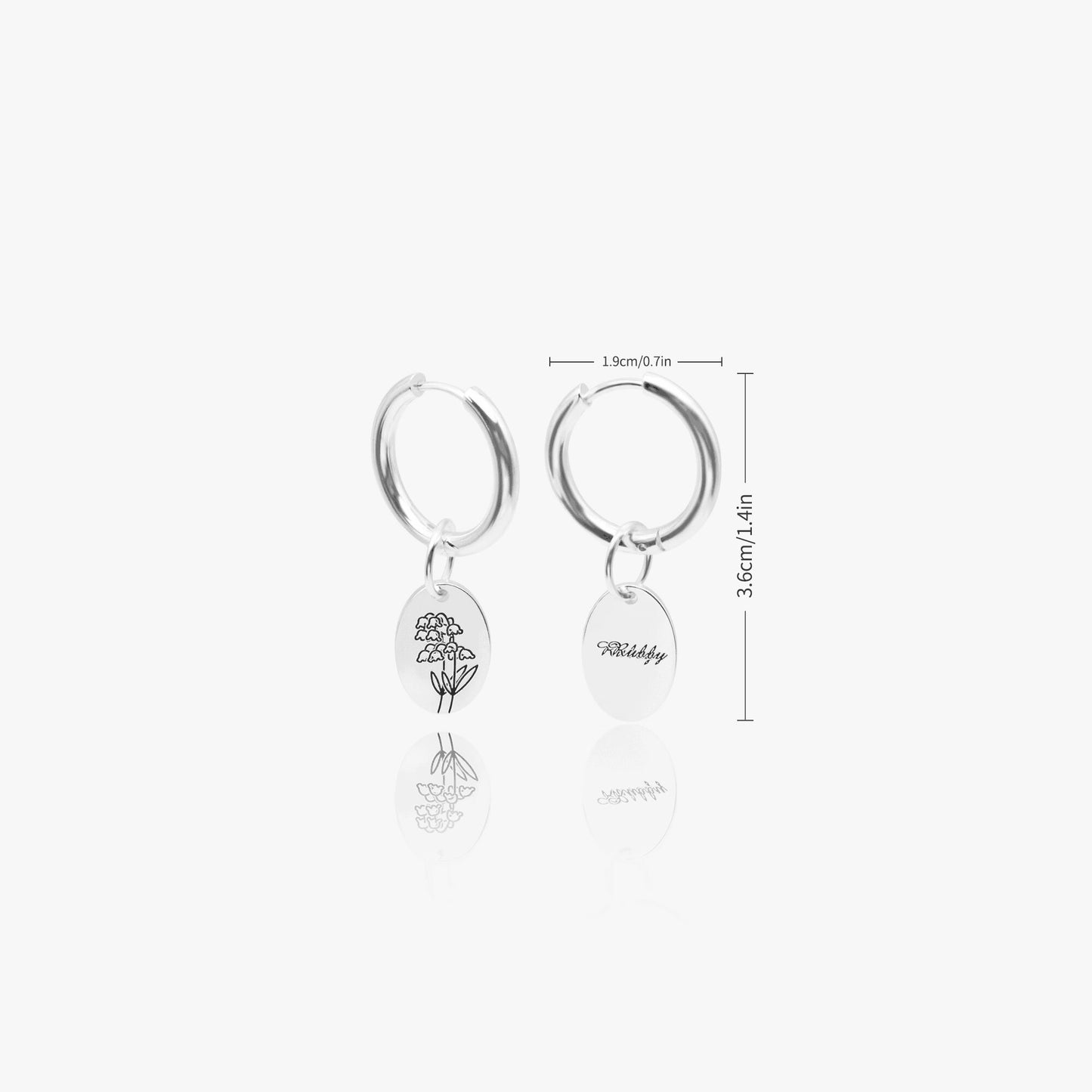 Floral Signet Earrings- 925 Silver