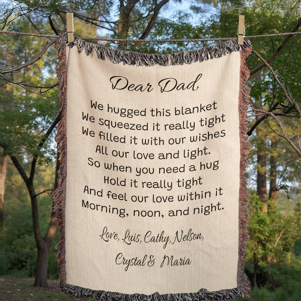Personalized Grandpas Dad blanket, Custom Grandpa Gift with Kids Name, Father’s Day Gift from Kids, Sentimental Gift for Dad, Custom Family