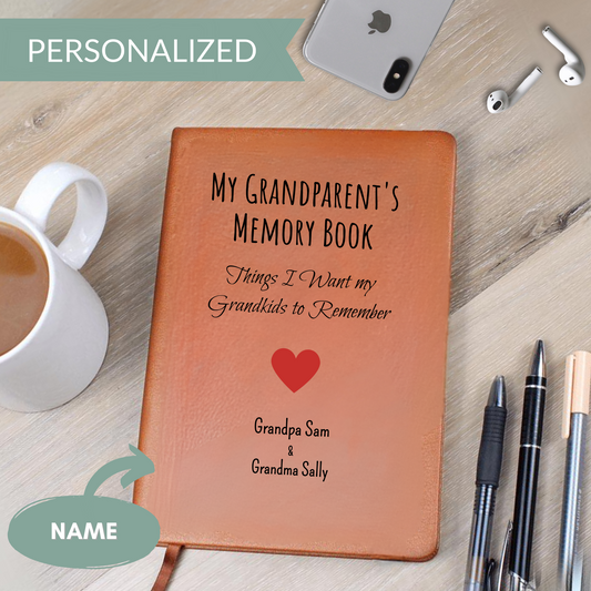 Personalized Grandparent Memory Book Journal