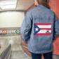 Custom Puerto Rico Flag Coqui Denim Jacket