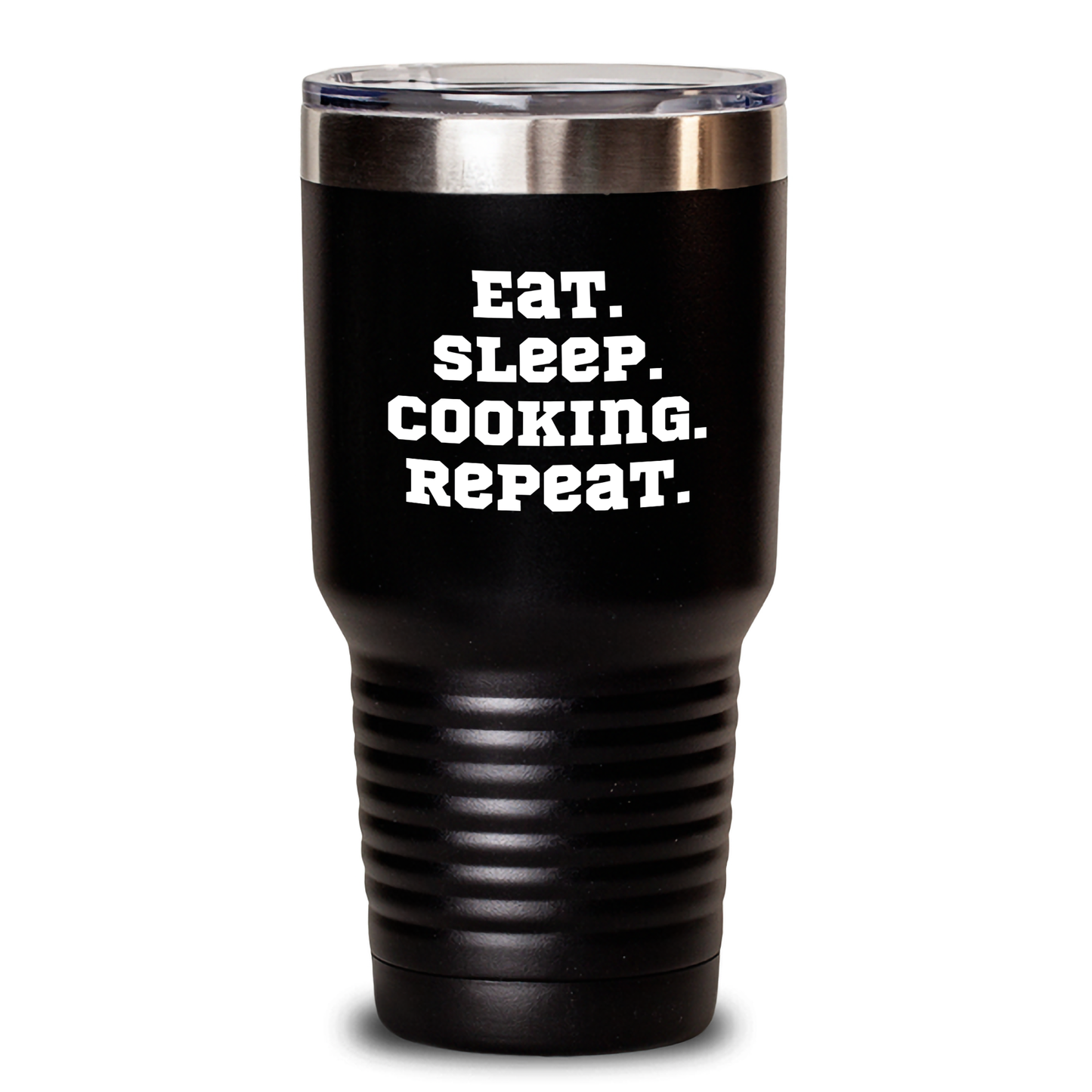 Funny Cooking Gifts for Men, Eat. Sleep. Cooking. Repeat., Dad's Tumbler for Father's Day, 20oz or 30oz Vacuum Insulated Stainless Steel Tumbler with Powder Coating - Main