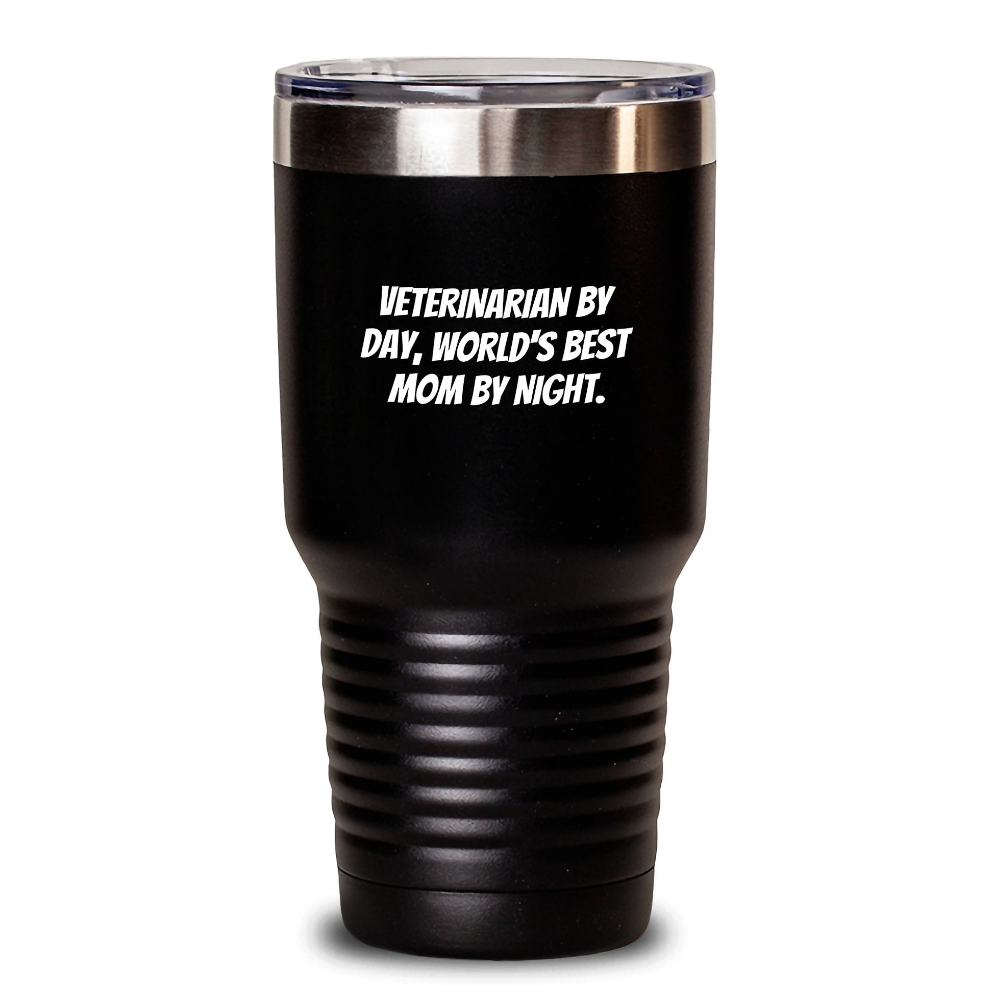 Funny Veterinarian Gifts from Mom, World's Best Veterinarian By Day, Tumbler for Graduation - 20oz or 30oz Vacuum Insulated - Main