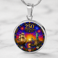 250th Anniversary Necklace or Keychain Stained Glass Style Statue of Liberty Ship NYC Commemorative Limited Edition
