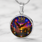 250th Anniversary Necklace or Keychain Stained Glass Style USA Commemorative Limited Edition Freedom Keepsake