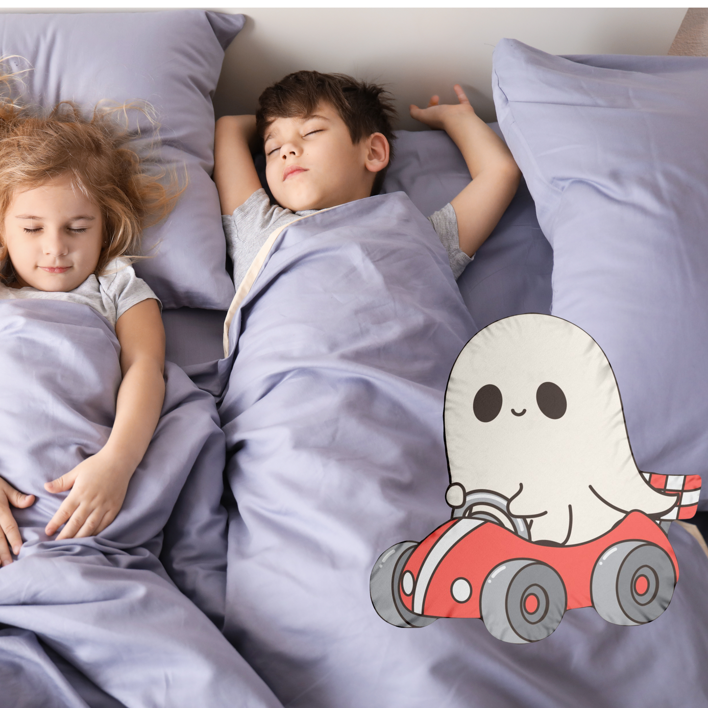 Halloween Plush Car Racing Ghost Pillow