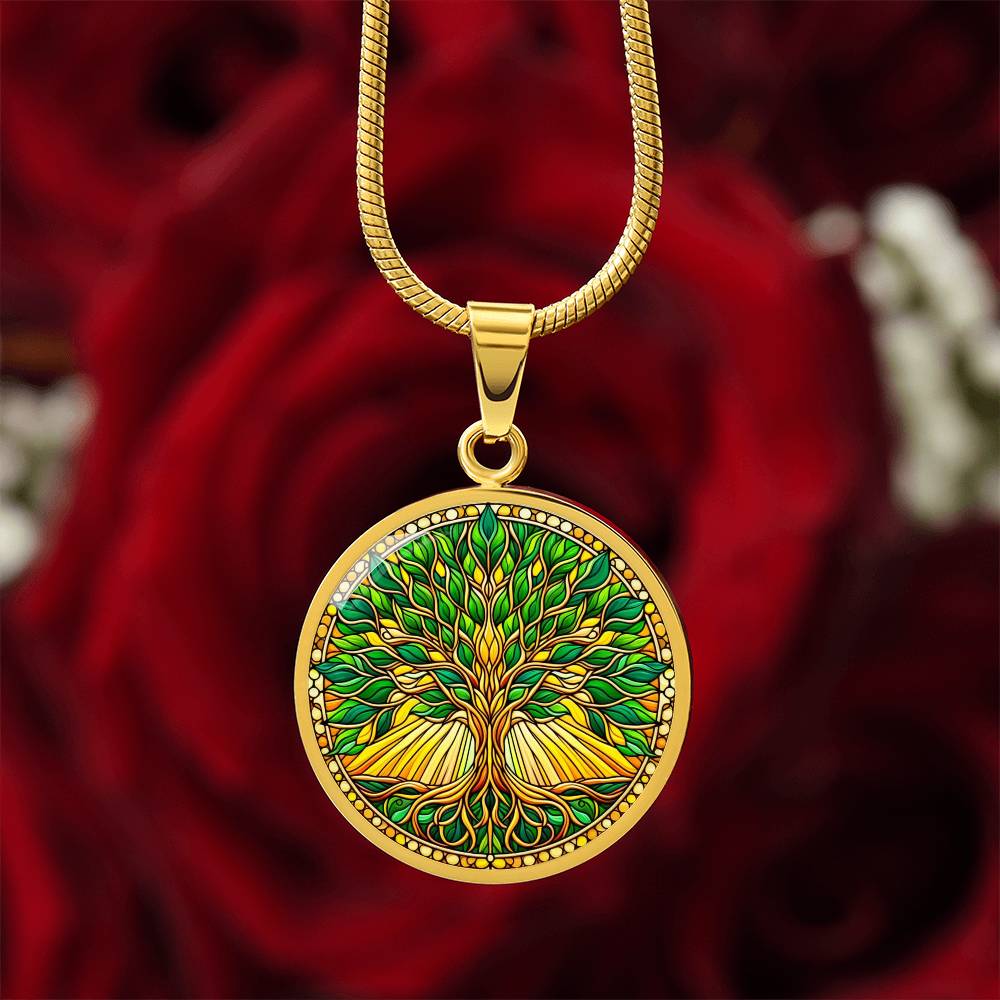 Stained Glass Tree of Life Jewelry - Silver and Gold