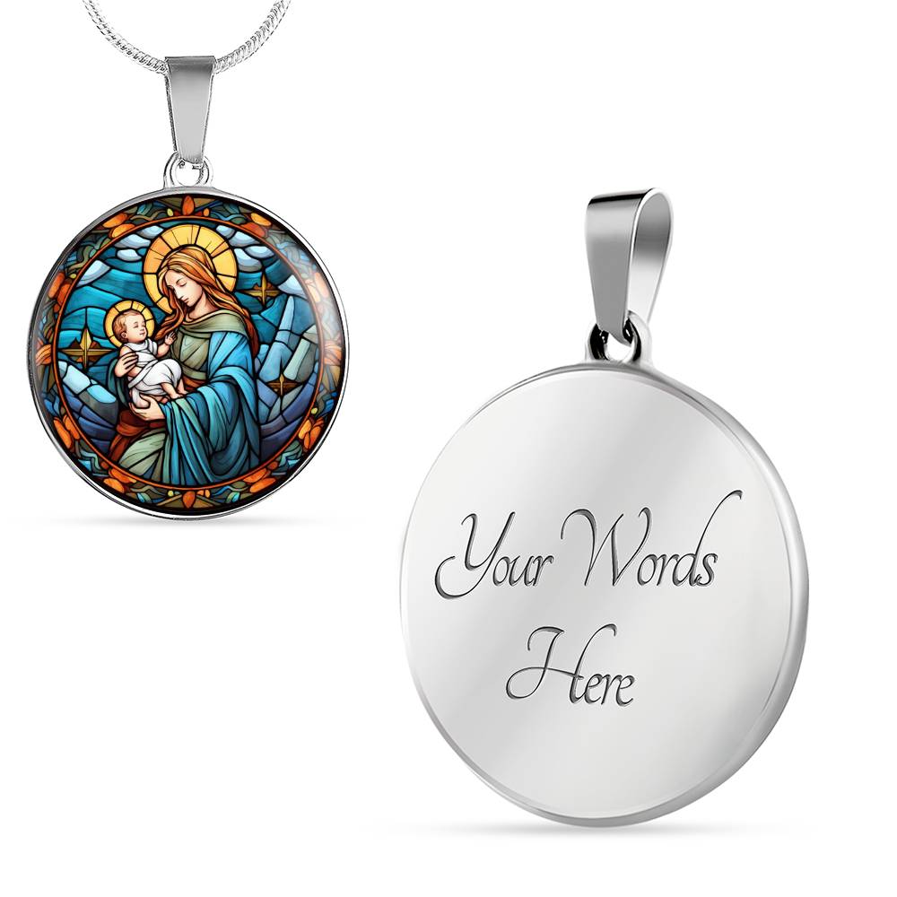 Virgin Mary Necklace or Keychain, Mary and Baby Jesus Jewelry, Catholic Necklace for Women, Christian Gift, Religious Pendant