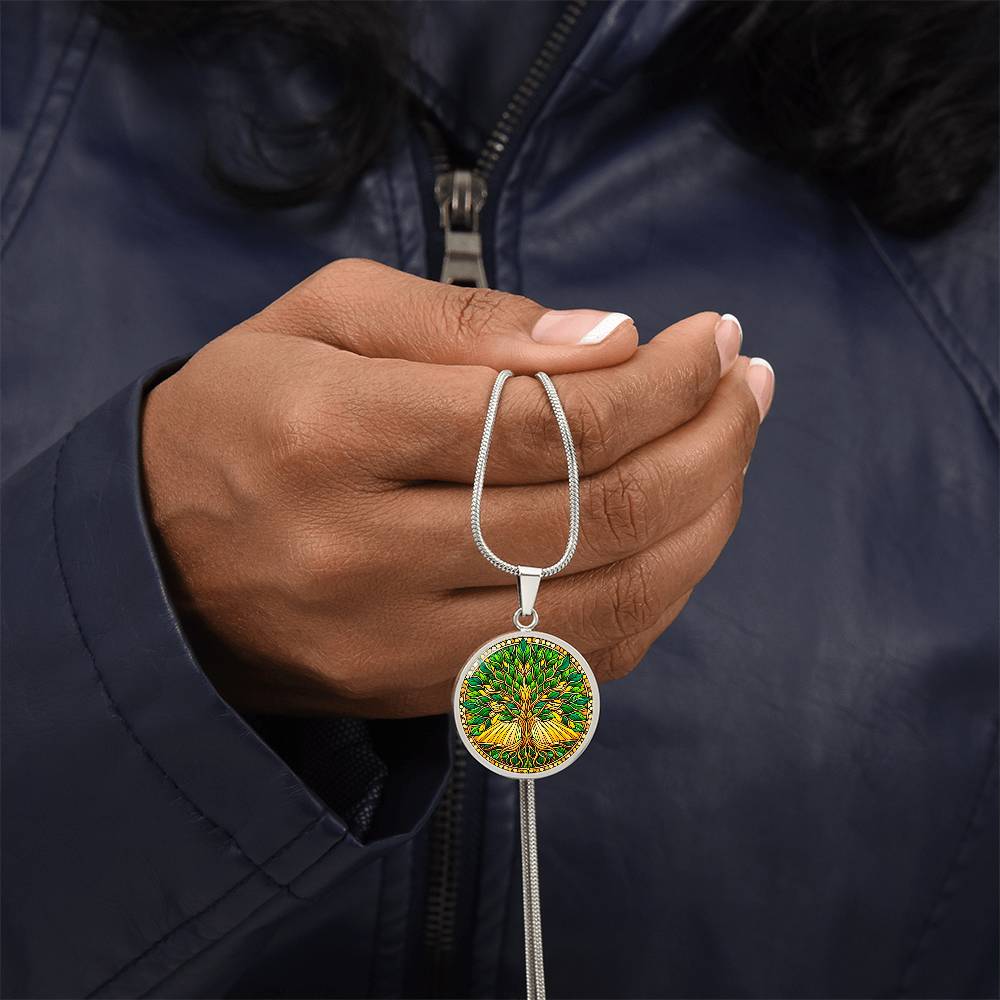 Stained Glass Tree of Life Jewelry - Silver and Gold