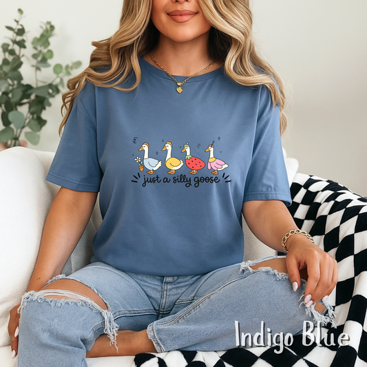Funny Goose Shirt – Just a Silly Goose T-Shirt – Cute Animal Humor Tee for Women, Men & Goose Lovers, Quirky Goose Shirt, Sarcastic Tee