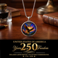 America 250 Years Necklace or Keychain Stained Glass Style USA Commemorative Limited Edition Patriotic Keepsake