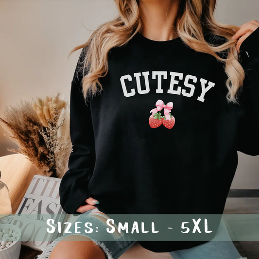 Strawberry Cutesy Demure Sweatshirt