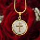 Ornate Cross Necklace or Keychain, Catholic Necklace for Women, Christian Jewelry Gift, Elegant Religious Pendant Gift