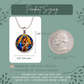 Mary and Baby Jesus Necklace or Keychain, Catholic Necklace, Virgin Mary Jewelry, Religious Keepsake Gift