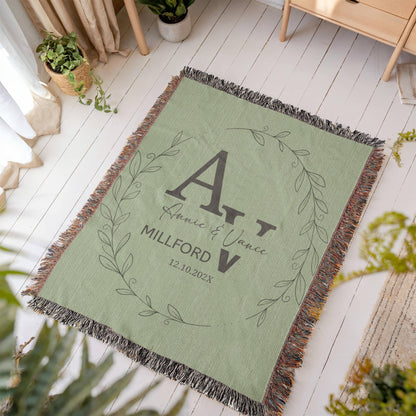 Personalized Monogram Family Name Blanket