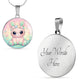 Cute Bunny Necklace or Keychain, Kawaii Easter Bunny Jewelry, Pastel Rabbit Pendant for Teen Girl, Easter Basket Stuffer Gift