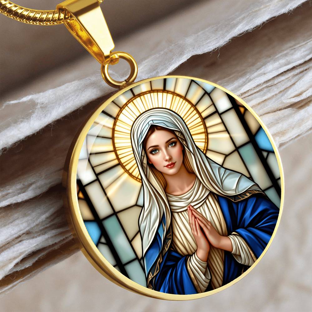 Virgin Mary Necklace or Keychain, Catholic Necklace for Women, Marian Jewelry Gift, Christian Gift for Her, Religious Pendant