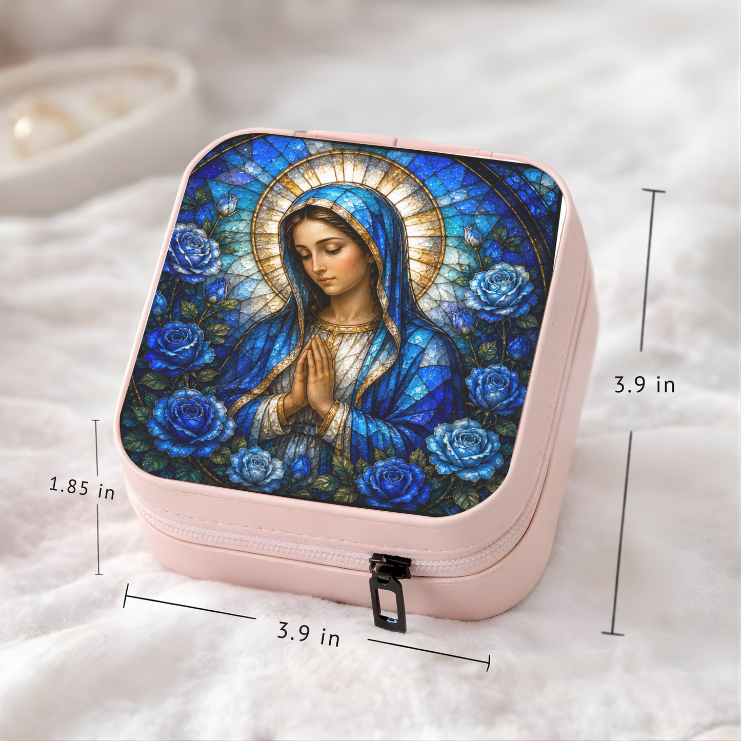 Virgin Mary Necklace or Keychain, Catholic Necklace, Blessed Mother Jewelry, Religious Keepsake Gift
