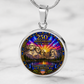 Mount Rushmore 250th Anniversary Necklace or Keychain Stained Glass Style Patriotic USA Commemorative Limited Edition