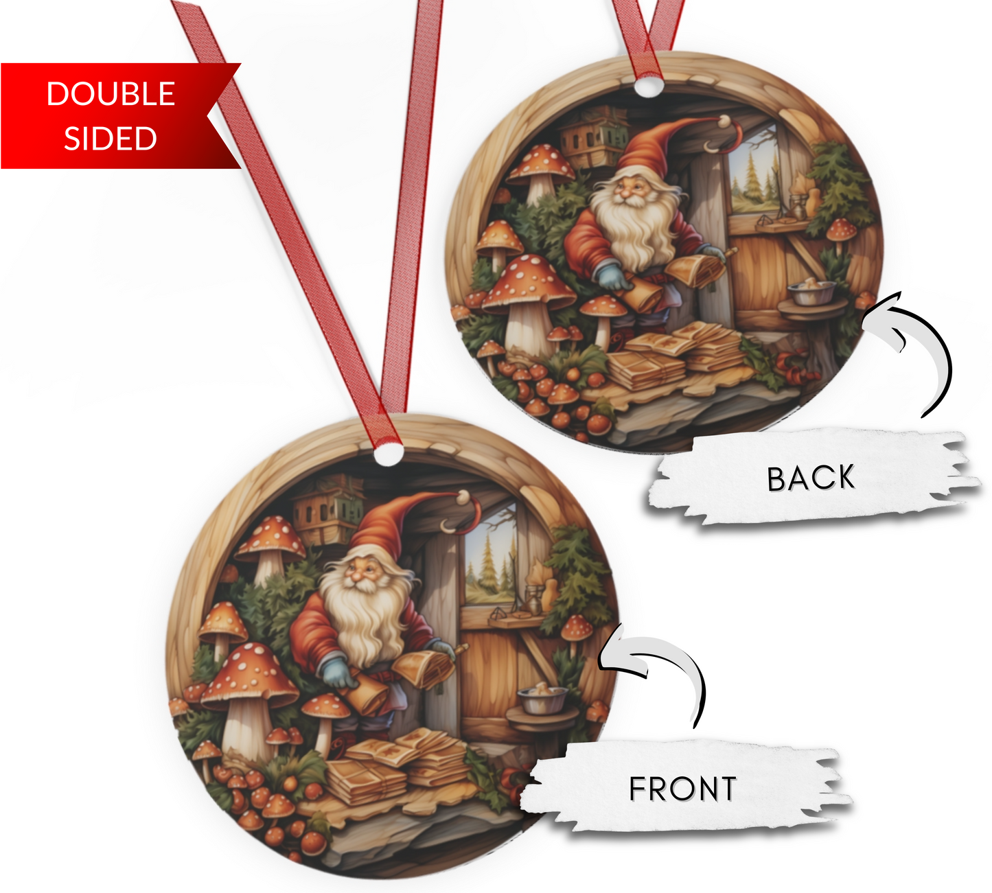 3D Christmas Gnome Plaque and Ornament