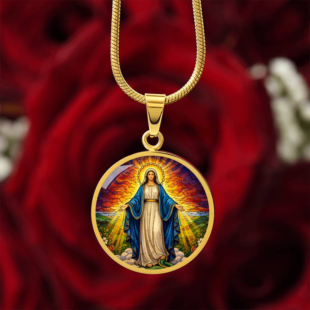 Our Lady of Grace Necklace or Keychain, Blessed Virgin Mary Catholic Jewelry, Marian Faith Pendant Gift