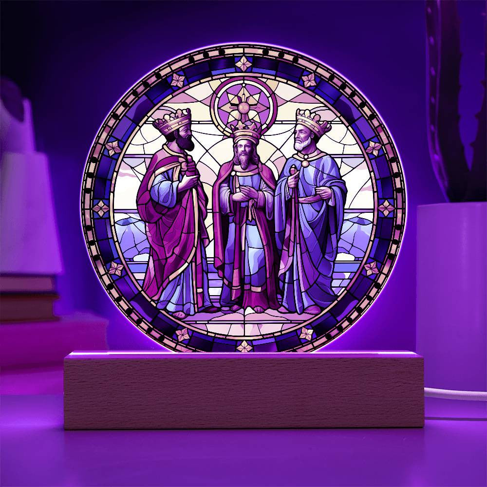Three Kings Acrylic Circle Ornament and Plaque