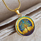 Stained Glass Tree of Life Necklace and Bracelet - Silver and Gold