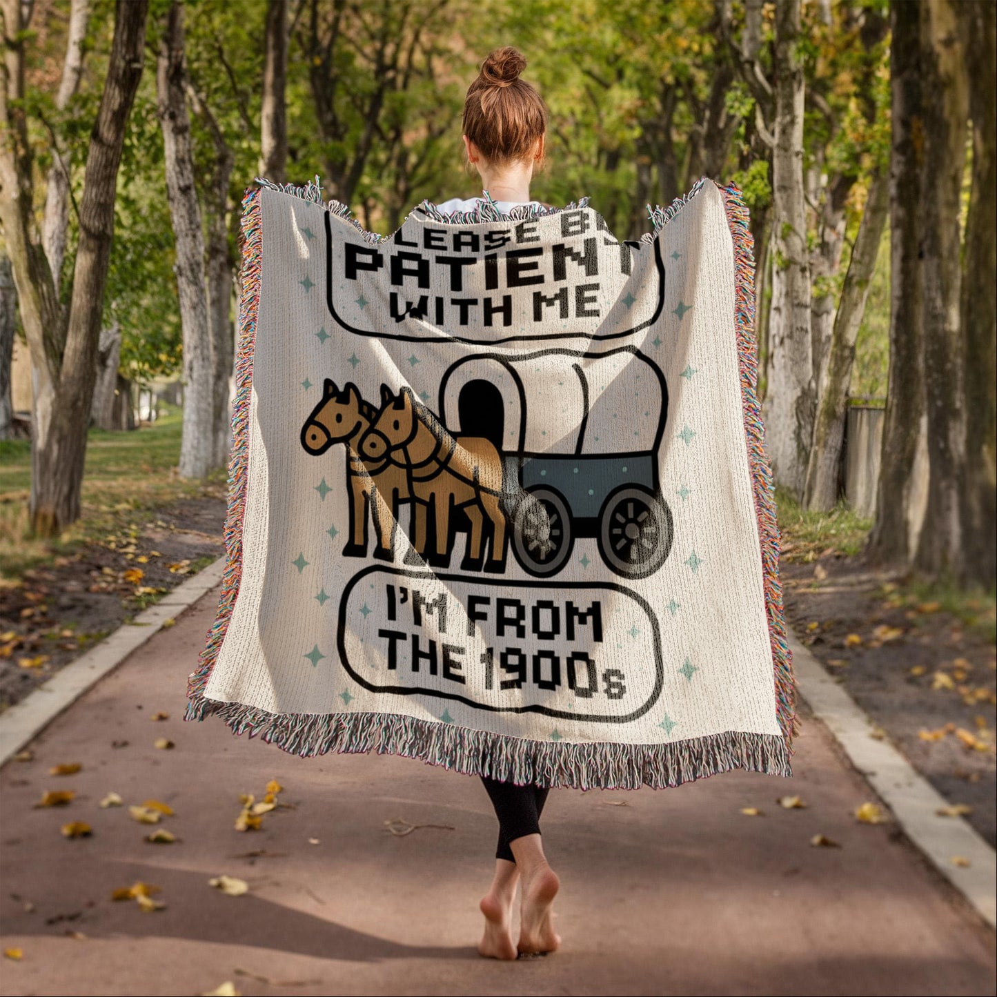 Please Be Patient I'm From the 1900s Woven Blanket