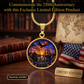 250th Anniversary United States of America Necklace or Keychain Stained Glass Style Patriotic Eagle Ship USA Commemorative Limited Edition